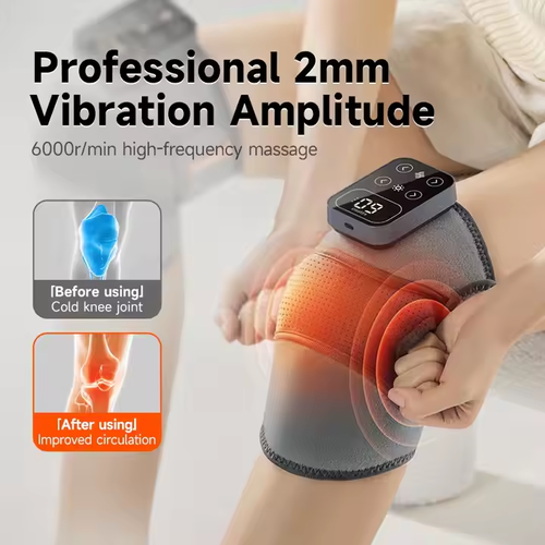 Electric Knee Massager with Heat Therapy 🦵✨ 3-in-1 Pain Relief for Joints & Muscles!