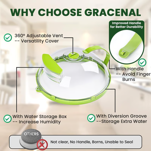 Say goodbye to dry leftovers—this 2-in-1 microwave cover with built-in steamer keeps food moist and your microwave clean! 🍲✨