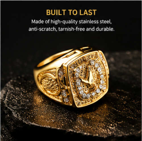 Gold Diamond Hip Hop Ring