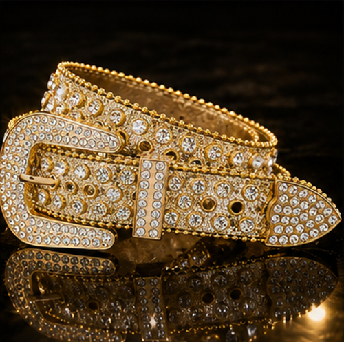 Gold Hip‑Hop Belt