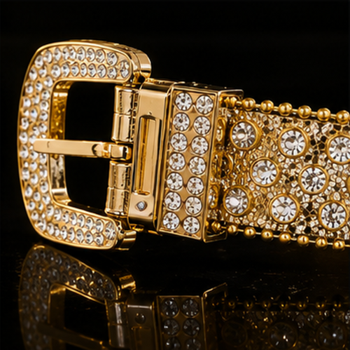 Gold Hip‑Hop Belt