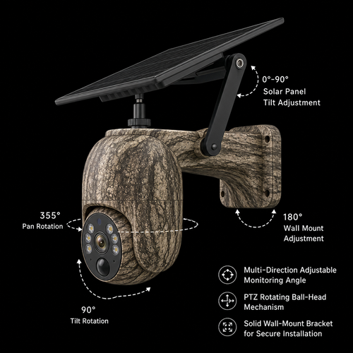Solar Camouflage Smart 4G 3MP HD Tracking Camera