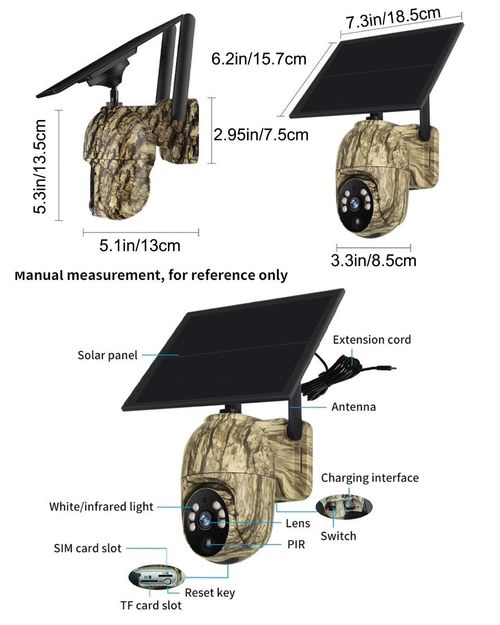 Solar Camouflage Smart 4G 3MP HD Tracking Camera