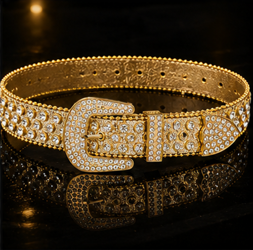 Gold Hip‑Hop Belt