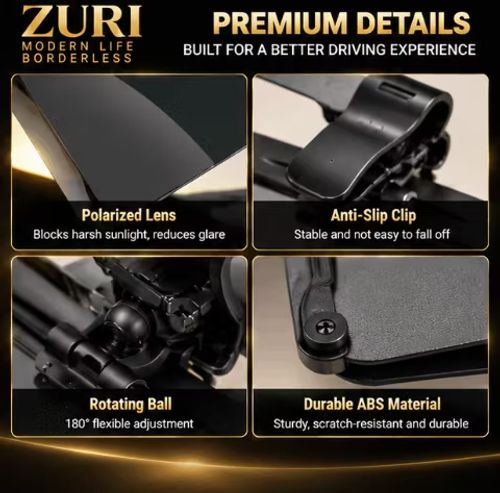 Premium Polarized Sun Visor Extender