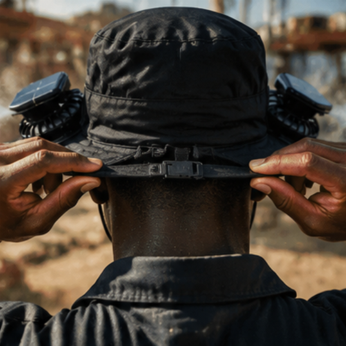 Solar Dual Fan Sun Hat