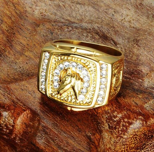 Gold Diamond Hip Hop Ring