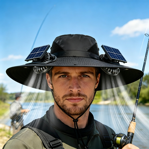 Solar Dual Fan Sun Hat