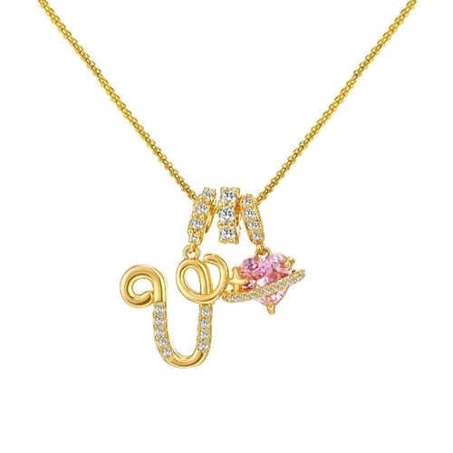 Dopamine 26 English alphabet necklace, sweet and girly jewelry with a touch of luxury and sophistication