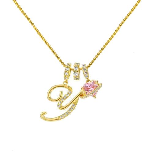 Dopamine 26 English alphabet necklace, sweet and girly jewelry with a touch of luxury and sophistication