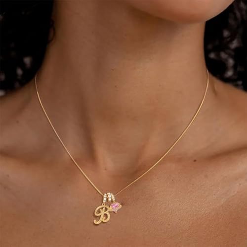 Dopamine 26 English alphabet necklace, sweet and girly jewelry with a touch of luxury and sophistication