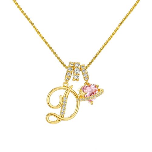 Dopamine 26 English alphabet necklace, sweet and girly jewelry with a touch of luxury and sophistication