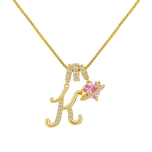 Dopamine 26 English alphabet necklace, sweet and girly jewelry with a touch of luxury and sophistication
