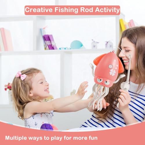 Electric Dancing Octopus Light Music Suitable for 12-18 Months Old Baby Toys, Kid Crawling Squid Toys Suitable for Toddler Tummy Time