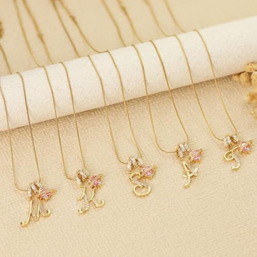 Dopamine 26 English alphabet necklace, sweet and girly jewelry with a touch of luxury and sophistication