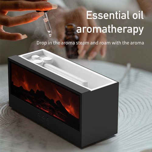 Creative Simulated Fireplace Humidifier Aroma Diffuser Flame Fireplace Ultrasonic Humidifier with Remote Control