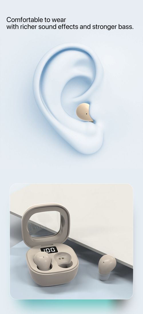 🌟New Beige TWS Bluetooth Earbuds with LED Display - Ultimate Wireless Audio Experience!