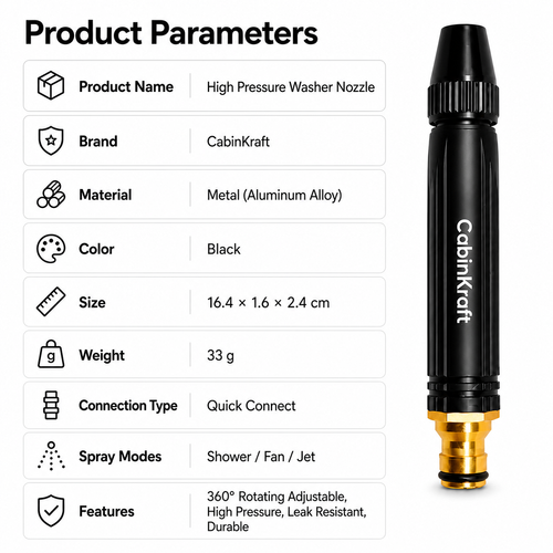 🔥HOT SALE🔥 COD！ 3-Mode Adjustable High-Pressure Washer Nozzle | Nairobi Inventory | Ships in 48 Hours | 7-Day No-Questions-Asked Returns and Exchanges. Cash-on-Delivery orders will be shipped from our Nairobi warehouse within 48 hours. Delivery takes 1–3 business days.