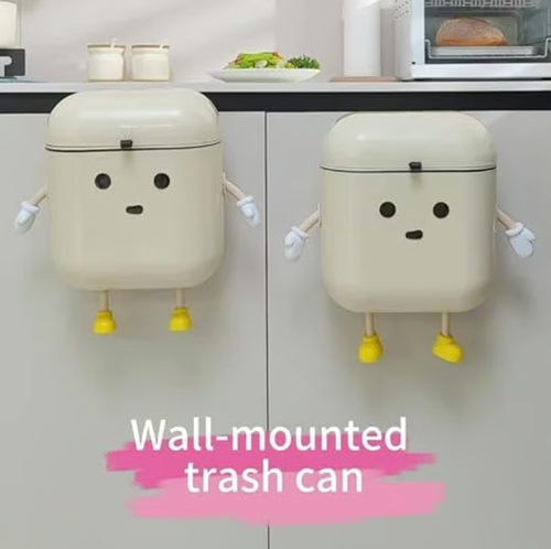 Cute Cartoon Design Hanging Trash Can