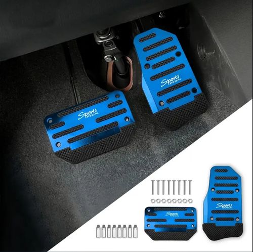 2pcs Car Pedal Pads Car Brake Pedal Pad Automatic Transmission Pedal Covers Replacement Kit Non-Slip Foot Pedal Covers Set Alloy Brake Gas Clutch Pedal Kits for Car SUV ATV