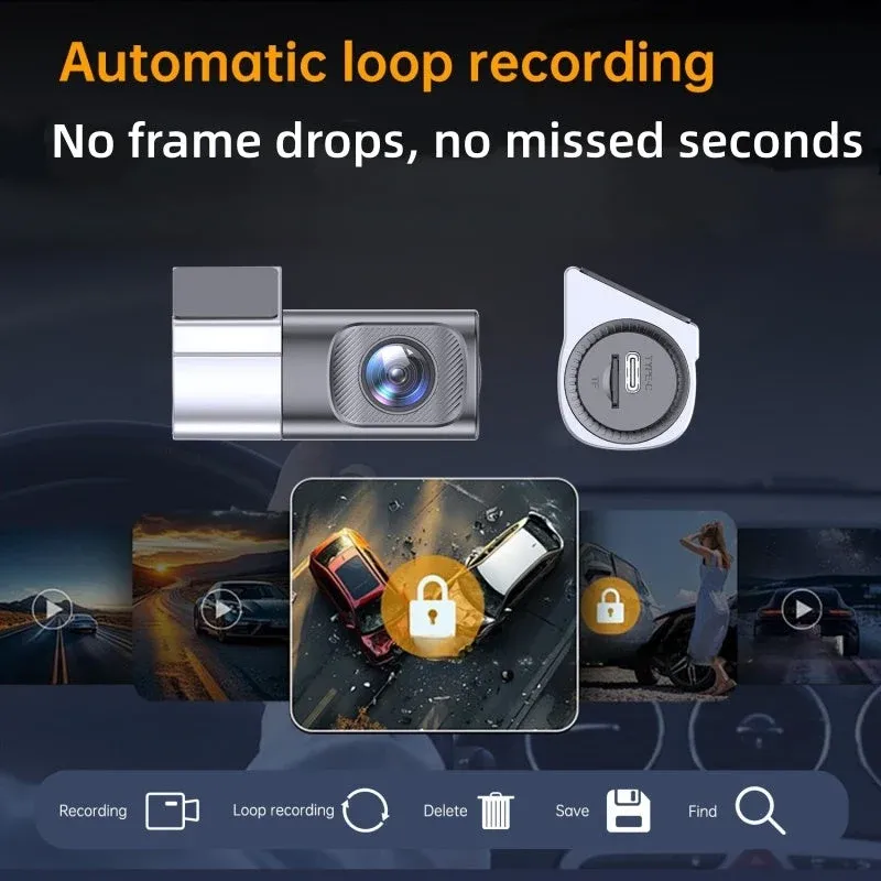 📷1080P HD Dash Cam with Wi-Fi & Night Vision🚗