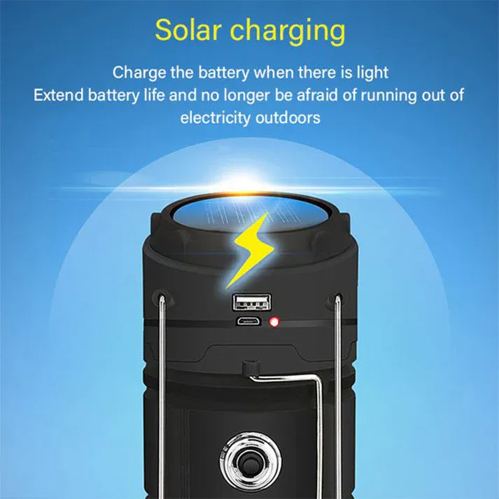 💥Solar Powered Retractable Camping Light（2 pieces）