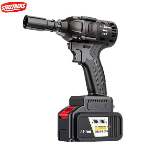 Large Torque Impact Wrench Brushless Electric High Torque Lithium Battery Masonry Woodworking Auto Repair Socket Impact Wrench
