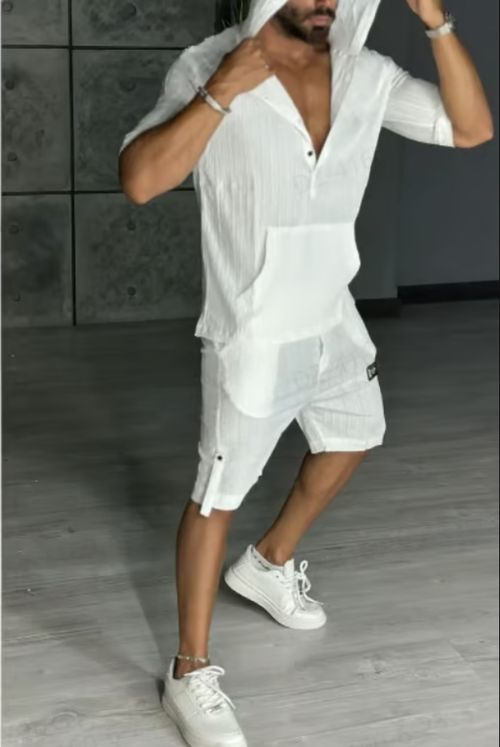 Extraordinary hood men's two-piece set