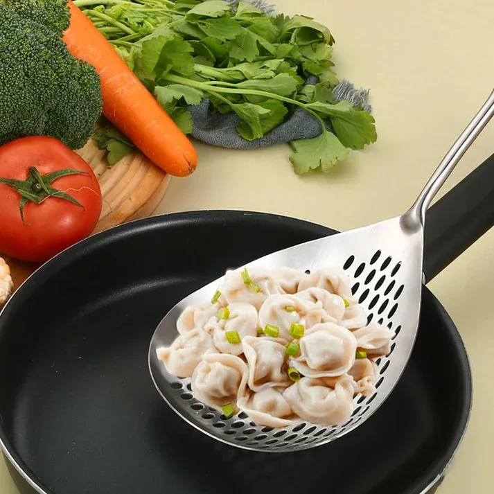 Stainless Steel Skimmer Slotted Spoon（3 spoons）