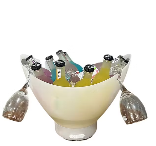 Ingot-shaped Bluetooth music ice bucket with large capacity and LED lighting