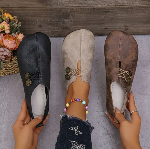 Women'S Flat Round Toe Shoes for All Seasons Soft Bottom Non-Slip