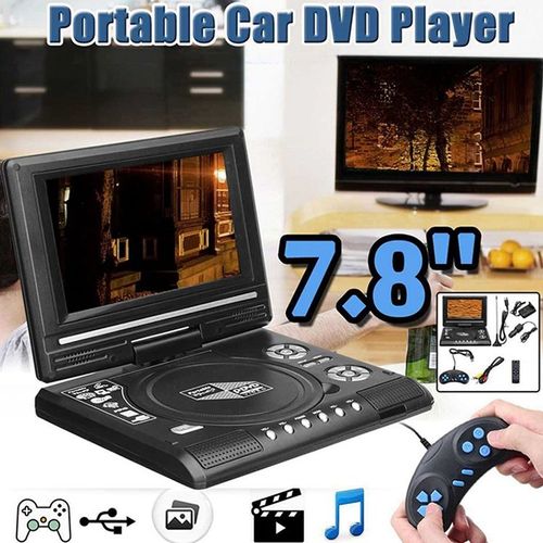 7.8 Inch Portable DVD with TV Player, Support SD  MMC Card  Game Function  USB Port