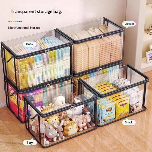 Foldable waterproof book case, multi-functional book organizer (4-pack)