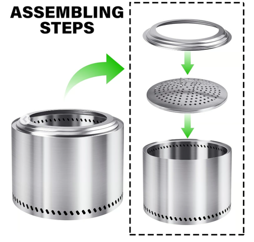 Portable Smokeless Tabletop Firepit
