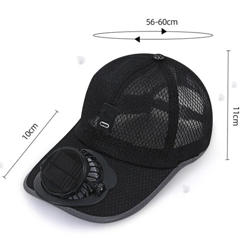 🌞🧢 Breathable Sun Hat Baseball Cap with Built-in Solar Cooling Fan