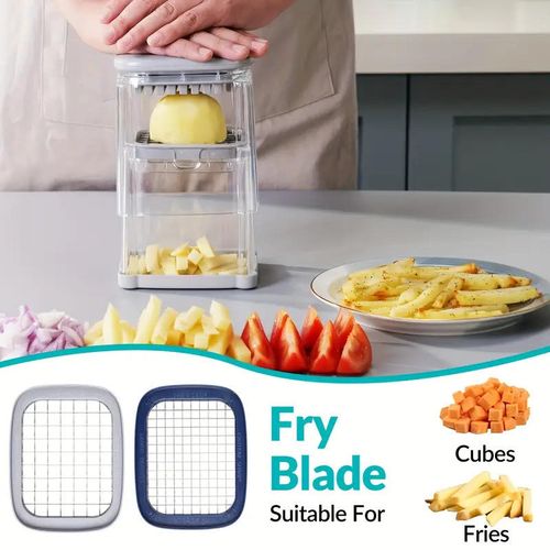 Multi-Purpose Manual Plastic Hand Vegetable Slicer Grater Stainless Steel Blade Dishwasher Safe Creates Perfect Strips for
