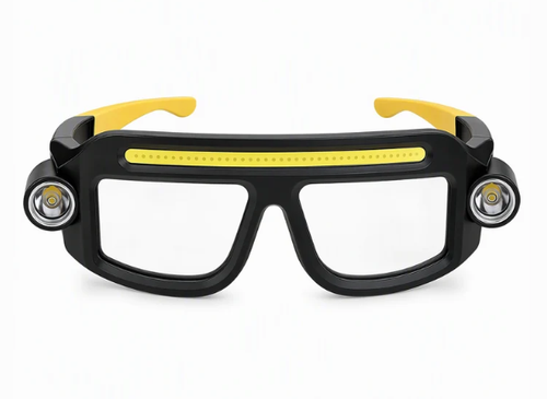 Dual Beam Rechargeable Glasses Light – Hands Free Clip-On LED Eyewear Lamp, Type-C Charging Head Light for Hiking, Repairing & Night Reading