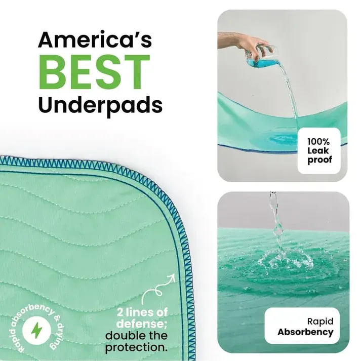Reusable Heavy Absorbency Bed Protection Pads