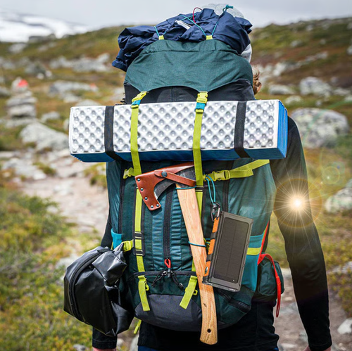 ⚡⚡Portable Solar Power Bank with Built-In Cables