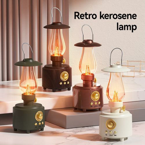 🎵Retro Bluetooth Speaker💡Camping Atmosphere Lights