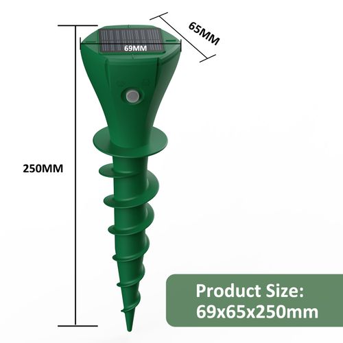 New Design Screw Solar Mole Repeller Garden Mole Repellent Sonic Rodent Gopher Snake Mouse Mice Repeller Stakes