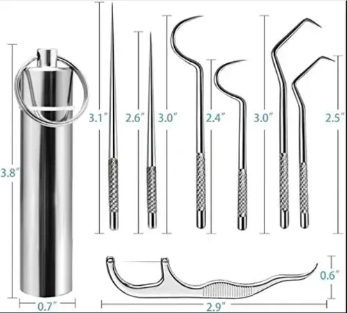 🔥Stainless Steel Toothpick Set 9pcs
