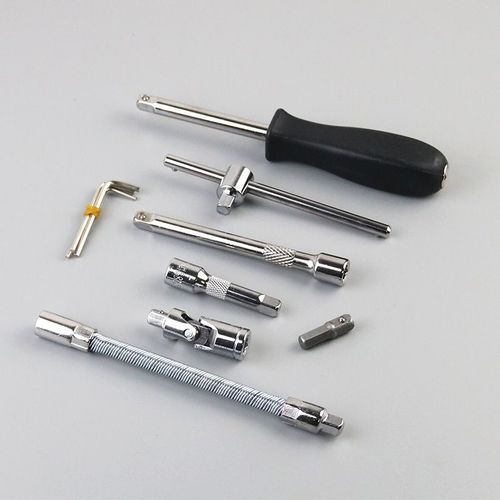 Hand Tool Set Adjustable Long Handle Ratchet Wrench 46 Pieces Auto Repair Tool Kit