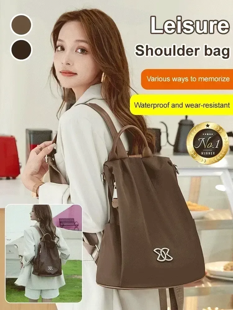 Anti-theft multi-purpose large capacity oxford cloth lightweight shoulder bag