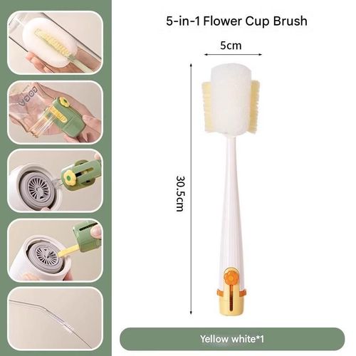 5-in-1 Multifunctional Cup Brush: The Ultimate Cup-Cleaning Tool(Limited-Time Offer: Buy One, Get One Free)