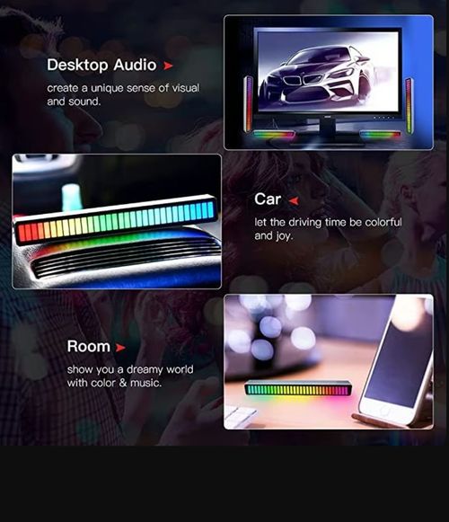 Wireless Sound Activated RGB Light Bar