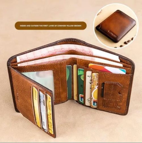 💰Multi-functional RFID Blocking Waterproof Durable Genuine Leather Wallet🎁