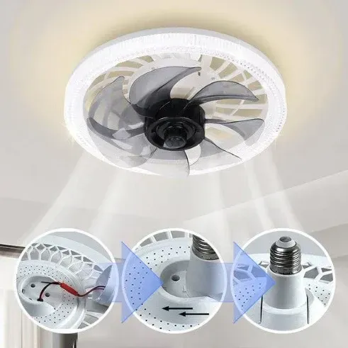 2-in-1 Mute Adjustable Fan Light with Remote Control
