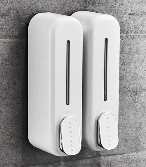 2pcs Press Wall-Mounted Dispenser Soap Manual