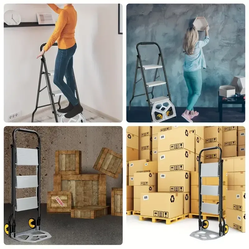 Folding Hand Truck Step Ladder